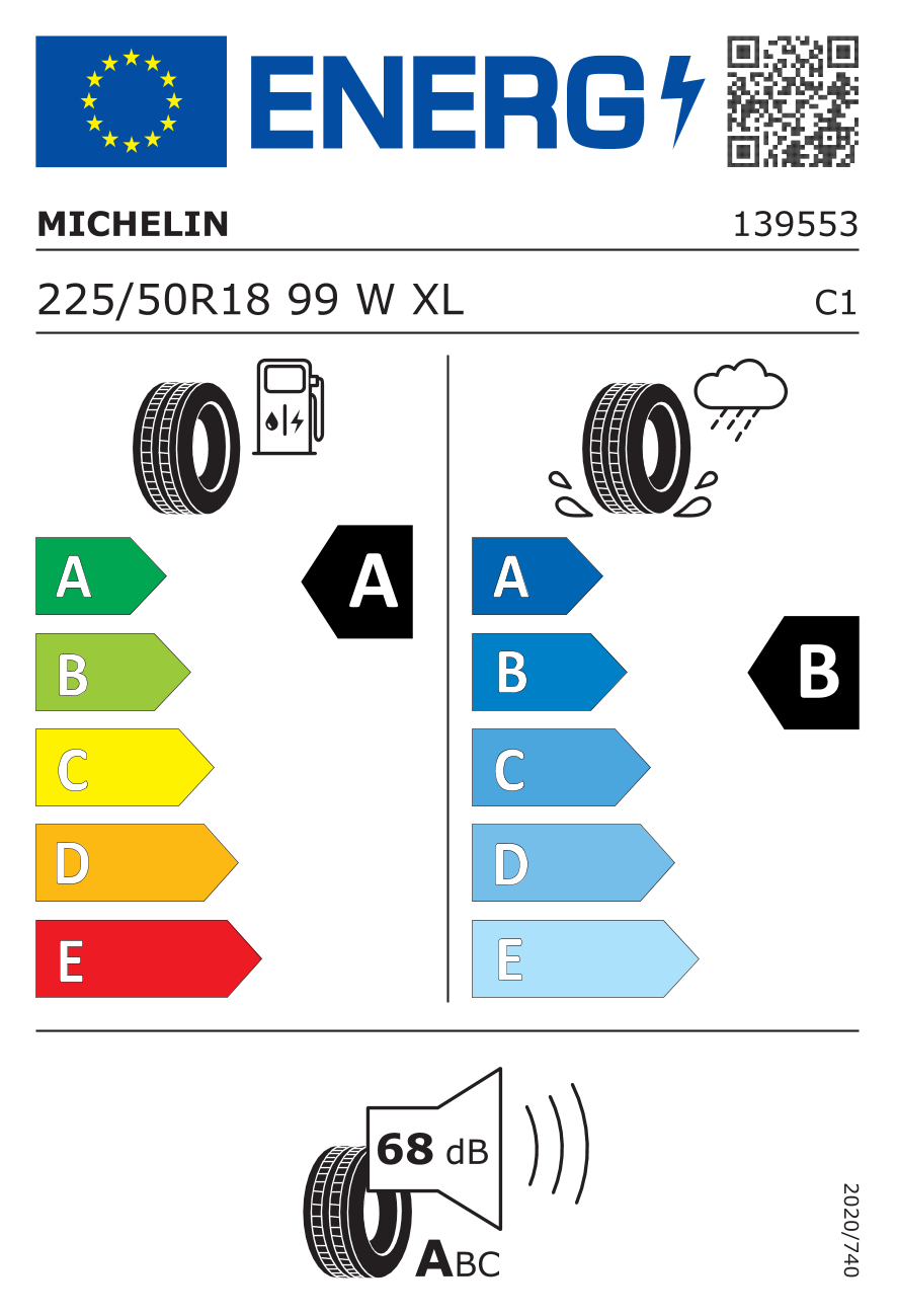 Michelin 225/50R18 XL ZR 99W Primacy 4 * (Üretim Yılı 2023)